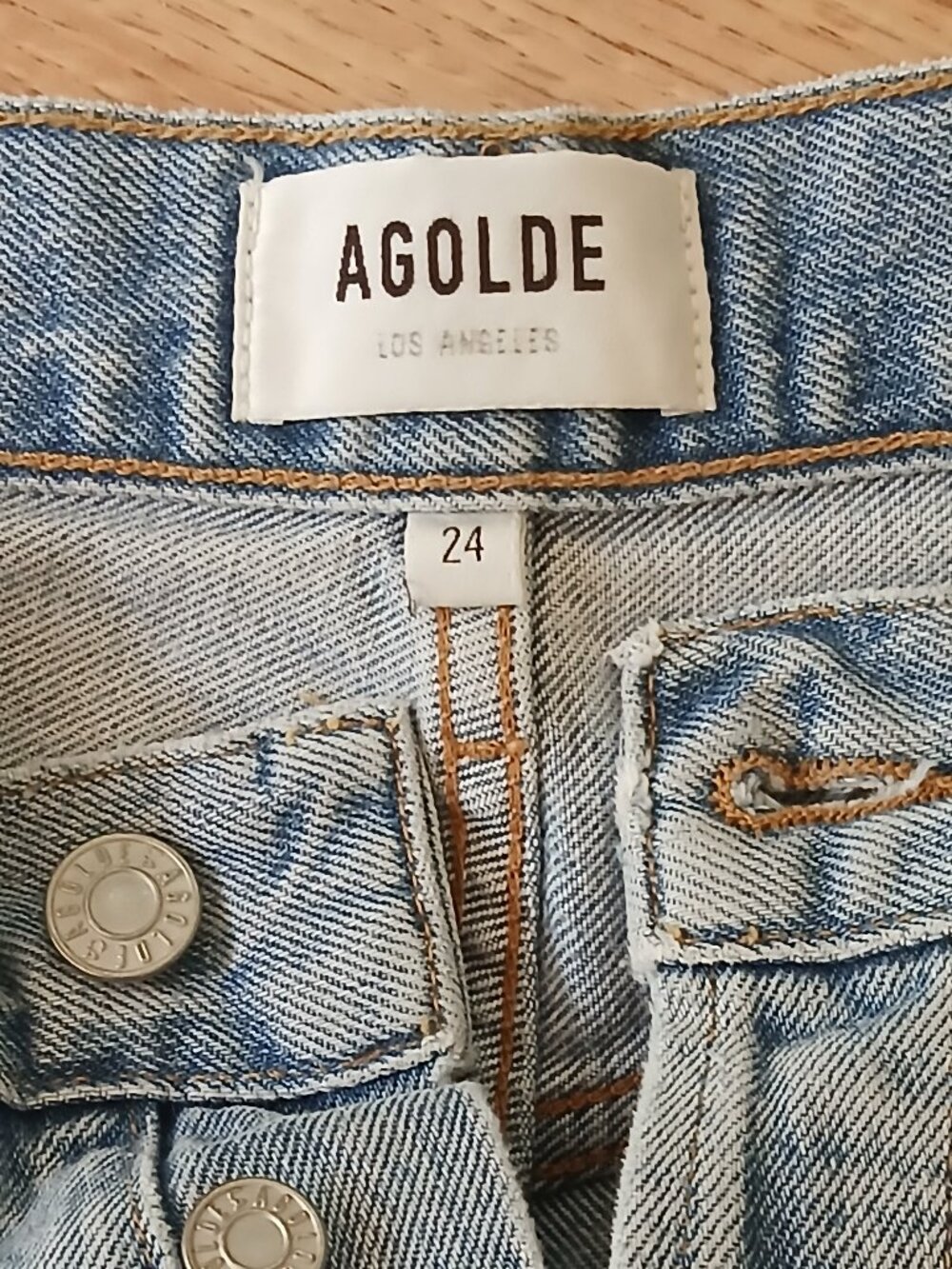 AGOLDE Luna Pieced/High Rise Tapered Jeans Size 24 - Picture 7 of 8